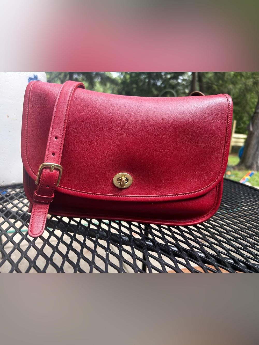 Coach Vintage Red City Bag
